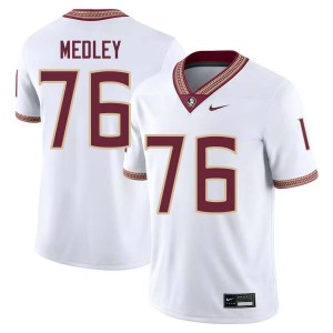 Mens Adrian Medley White Florida State Seminoles #76 College Football Limited Jersey 838036-229