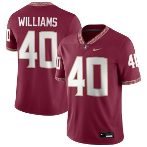 Men's Amaree Williams Garnet Florida State Seminoles #40 College Football Replica Jerseys 573757-201