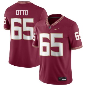 Men's Andre Otto Garnet Florida State Seminoles #65 College Football NCAA Jersey 597602-744
