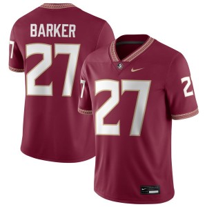 Mens Ashlynd Barker Garnet Florida State Seminoles #27 College Football High School Jersey 984207-247