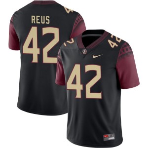 Men Brunno Reus Black Florida State Seminoles #42 College Football Player Jersey 871613-713