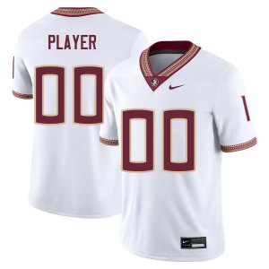 Mens Custom White Florida State Seminoles #00 College Football High School Jerseys 323913-276
