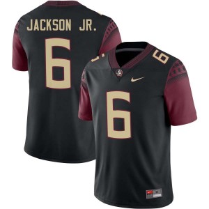 Men Darrell Jackson Jr. Black Florida State Seminoles #6 College Football Official Jerseys 366164-411