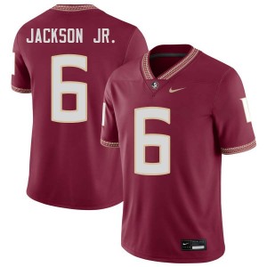 Men's Darrell Jackson Jr. Garnet Florida State Seminoles #6 College Football Game Jerseys 204975-525
