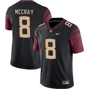 Men's Deante McCray Black Florida State Seminoles #8 College Football Stitched Jerseys 413799-670