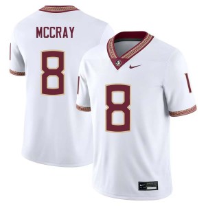 Men Deante McCray White Florida State Seminoles #8 College Football Game Jerseys 781649-633