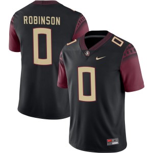 Men's Duce Robinson Black Florida State Seminoles #0 College Football Game Jerseys 686227-400