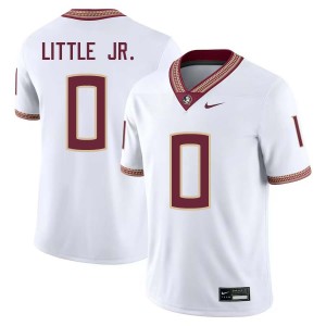 Men Earl Little Jr. White Florida State Seminoles #0 College Football NCAA Jerseys 569106-573