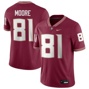 Men Elijah Moore Garnet Florida State Seminoles #81 College Football 2025-26 Jerseys 803502-675