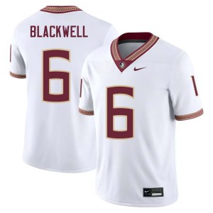 Men's Gavin Blackwell White Florida State Seminoles #6 College Football Alumni Jersey 310771-258