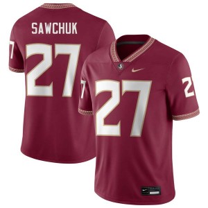 Men's Gavin Sawchuk Garnet Florida State Seminoles #27 College Football 2025 Jerseys 974814-242