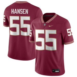 Men's Gunnar Hansen Garnet Florida State Seminoles #55 College Football Embroidery Jerseys 939538-657