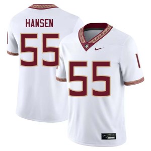 Mens Gunnar Hansen White Florida State Seminoles #55 College Football Alumni Jersey 594823-476