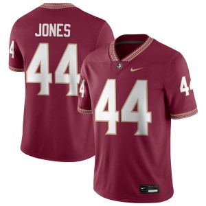 Mens Jaden Jones Garnet Florida State Seminoles #44 College Football Game Jersey 266498-234