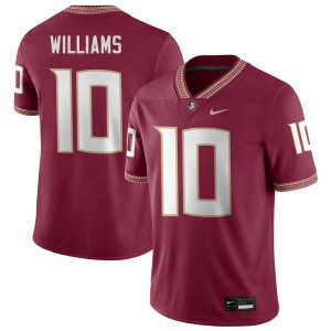 Men's James Williams Garnet Florida State Seminoles #10 College Football Player Jerseys 338326-778