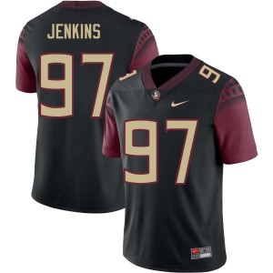 Men's Jayson Jenkins Black Florida State Seminoles #97 College Football Limited Jerseys 973972-658