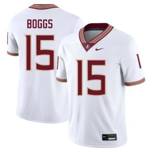 Men Jayvan Boggs White Florida State Seminoles #15 College Football 2025-26 Jersey 832693-290
