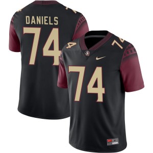 Men's Jonathan Daniels Black Florida State Seminoles #74 College Football High School Jersey 541143-462