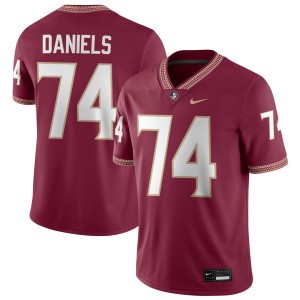 Men Jonathan Daniels Garnet Florida State Seminoles #74 College Football NCAA Jersey 622184-587