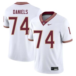 Men Jonathan Daniels White Florida State Seminoles #74 College Football NCAA Jersey 312634-397