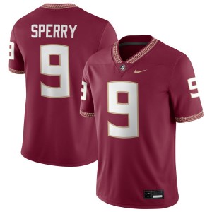 Men's Kevin Sperry Garnet Florida State Seminoles #9 College Football Player Jerseys 551902-161