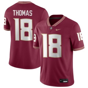 Men's Landen Thomas Garnet Florida State Seminoles #18 College Football NCAA Jerseys 633842-400