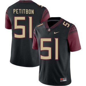 Men Luke Petitbon Black Florida State Seminoles #51 College Football Alumni Jerseys 985066-463