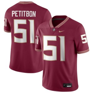 Men Luke Petitbon Garnet Florida State Seminoles #51 College Football Player Jerseys 737195-188