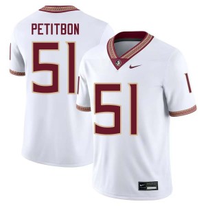 Men Luke Petitbon White Florida State Seminoles #51 College Football High School Jersey 620357-165