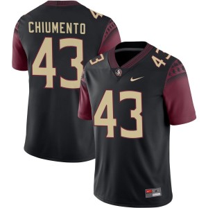 Men Mac Chiumento Black Florida State Seminoles #43 College Football University Jersey 299347-106