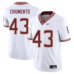 Mens Mac Chiumento White Florida State Seminoles #43 College Football Limited Jersey 607684-609