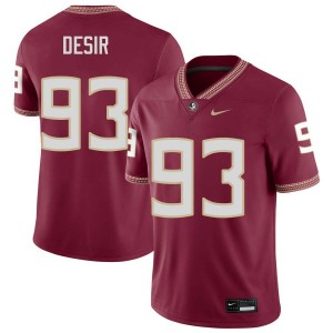 Men Mandrell Desir Garnet Florida State Seminoles #93 College Football Stitched Jersey 461985-266