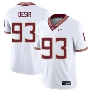 Men Mandrell Desir White Florida State Seminoles #93 College Football 2025-26 Jerseys 318013-600