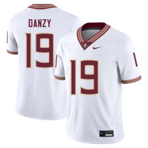 Men's Micahi Danzy White Florida State Seminoles #19 College Football Replica Jerseys 356330-838