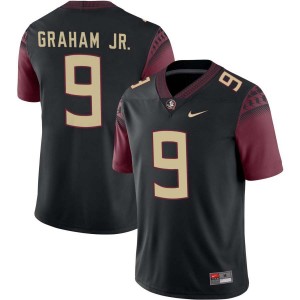 Men's Omar Graham Jr. Black Florida State Seminoles #9 College Football Game Jerseys 310480-527