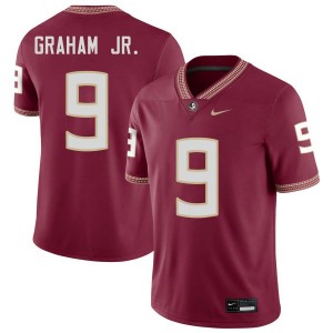 Men Omar Graham Jr. Garnet Florida State Seminoles #9 College Football Alumni Jersey 258409-323
