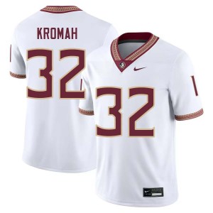 Men Ousmane Kromah White Florida State Seminoles #32 College Football Alumni Jerseys 314340-202