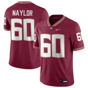Mens Peyton Naylor Garnet Florida State Seminoles #60 College Football Replica Jersey 163317-460