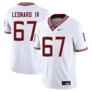 Men's Richie Leonard IV White Florida State Seminoles #67 College Football 2025 Jersey 501063-429