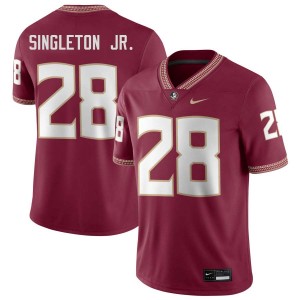 Mens Samuel Singleton Jr. Garnet Florida State Seminoles #28 College Football 2025-26 Jerseys 694224-467