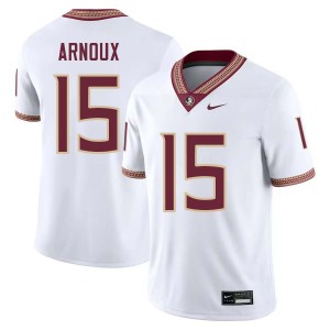Men's Shamar Arnoux White Florida State Seminoles #15 College Football Embroidery Jerseys 689874-547