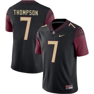 Men Stefon Thompson Black Florida State Seminoles #7 College Football University Jerseys 167243-984