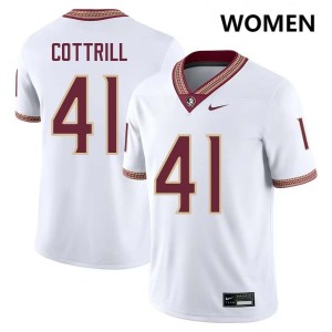 Women's AJ Cottrill White Florida State Seminoles #41 College Football High School Jersey 686140-245