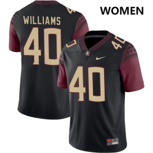 Women Amaree Williams Black Florida State Seminoles #40 College Football Game Jersey 605745-748