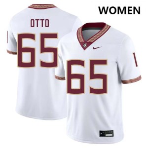 Women's Andre Otto White Florida State Seminoles #65 College Football Alumni Jersey 360334-854