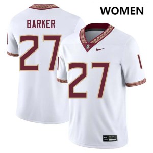 Women Ashlynd Barker White Florida State Seminoles #27 College Football Game Jerseys 926778-406