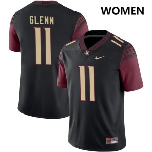 Womens Brock Glenn Black Florida State Seminoles #11 College Football Limited Jerseys 231137-427