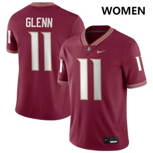 Women's Brock Glenn Garnet Florida State Seminoles #11 College Football Replica Jersey 279591-984