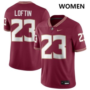 Women's Chase Loftin Garnet Florida State Seminoles #23 College Football Replica Jersey 627559-516