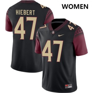 Women Donny Hiebert Black Florida State Seminoles #47 College Football Replica Jerseys 539509-135